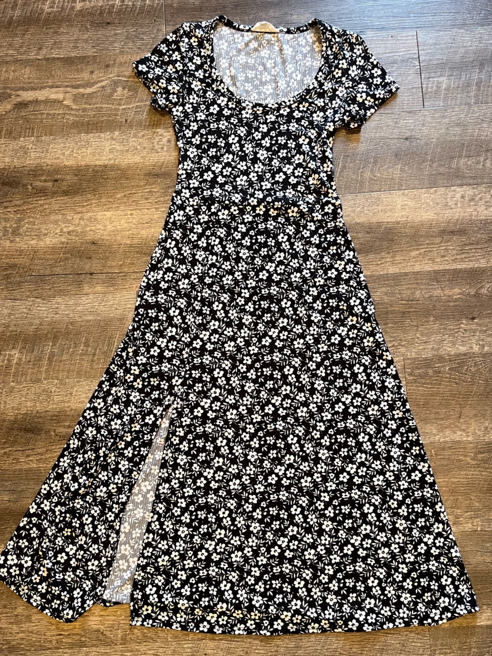 Black and White Floral Dress